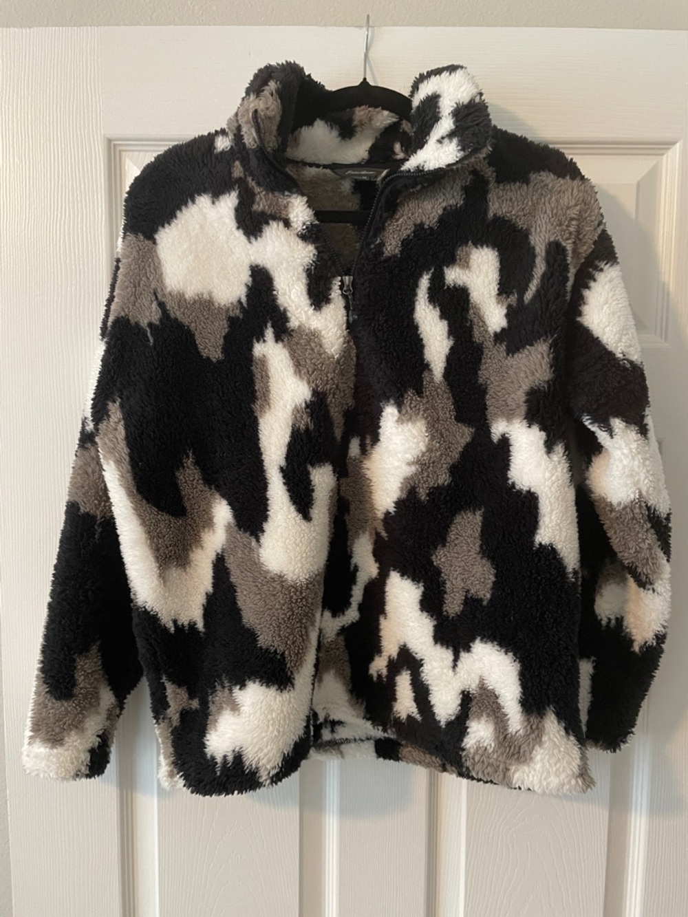 Eddie Bauer Fuzzy Half Zip Pullover Size M
